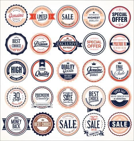 Retro vintage badges en labels-collectie vector