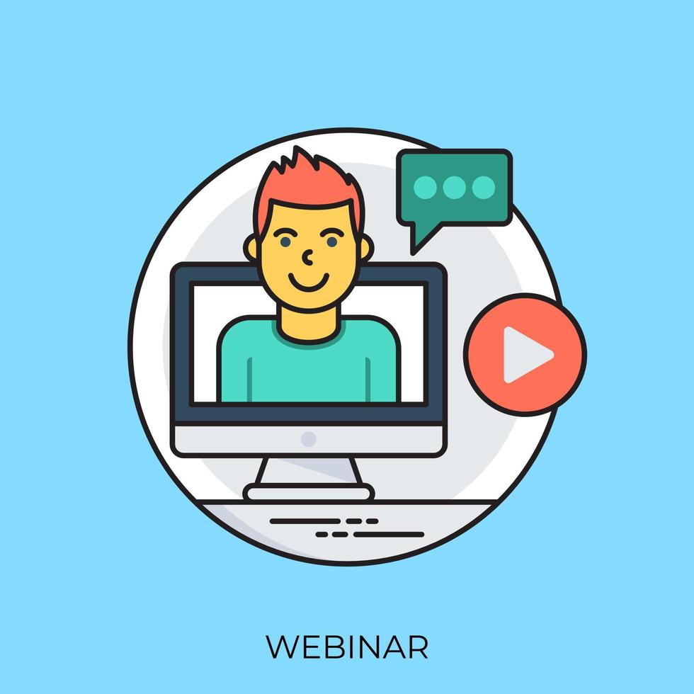 trendy webinar concepten vector