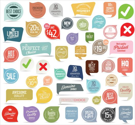 Moderne badges stickers en labels-collectie vector