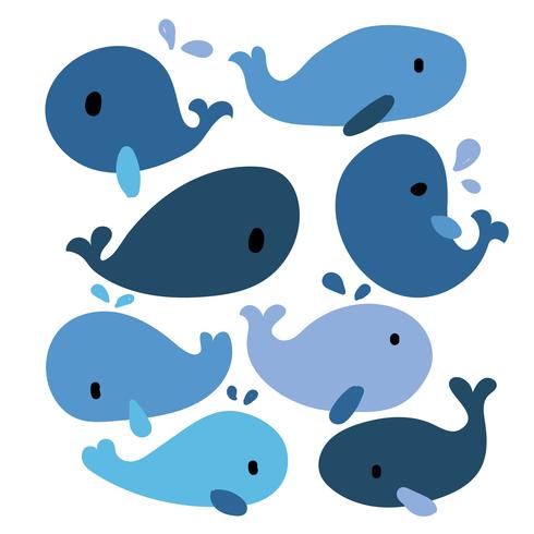 walvis vector collectieontwerp