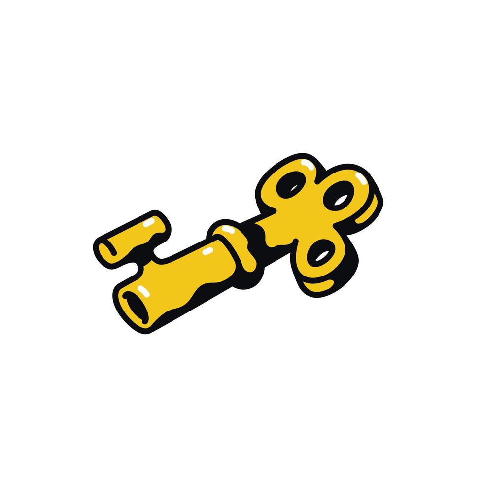 sleutel icoon. vector. illustratie van de gouden sleutel. tekenfilm, symbool. vector