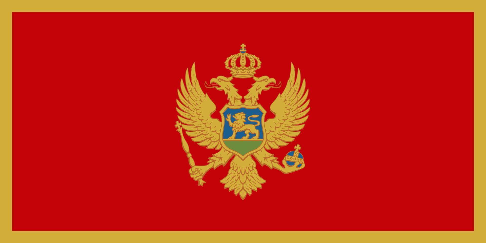montenegro vlag vector