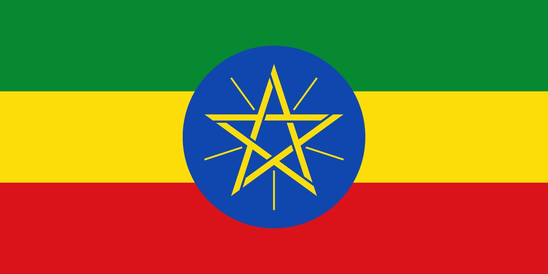 ethiopië vlag vector