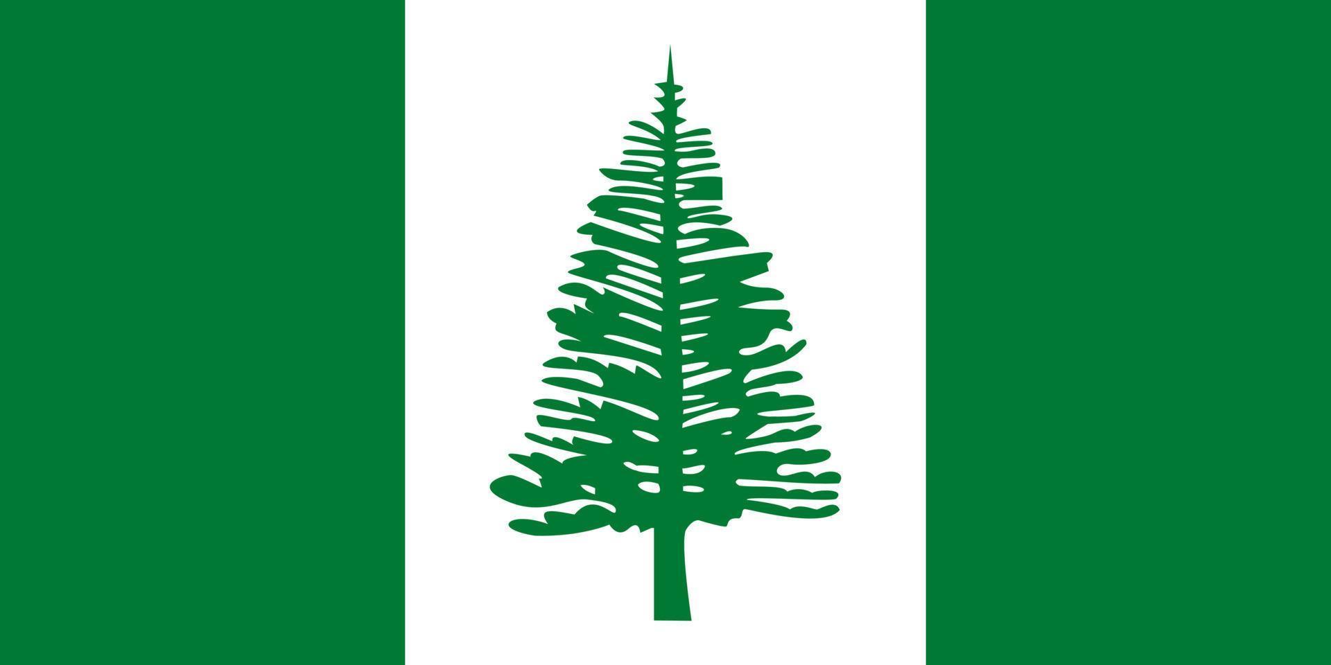 vlag van norfolkeiland vector