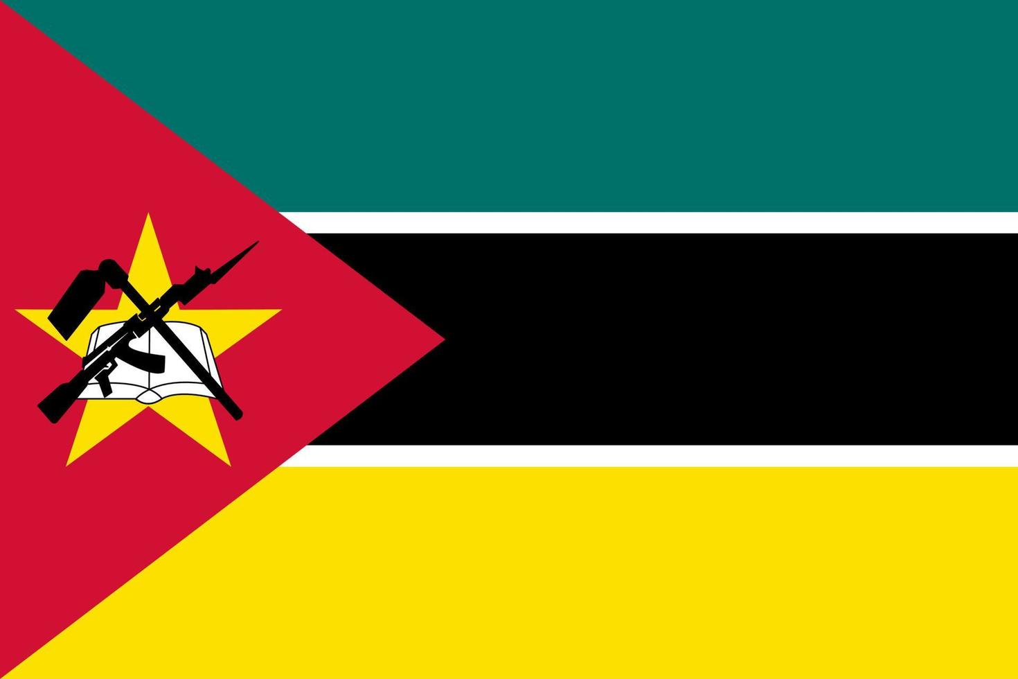 vlag van mozambique vector