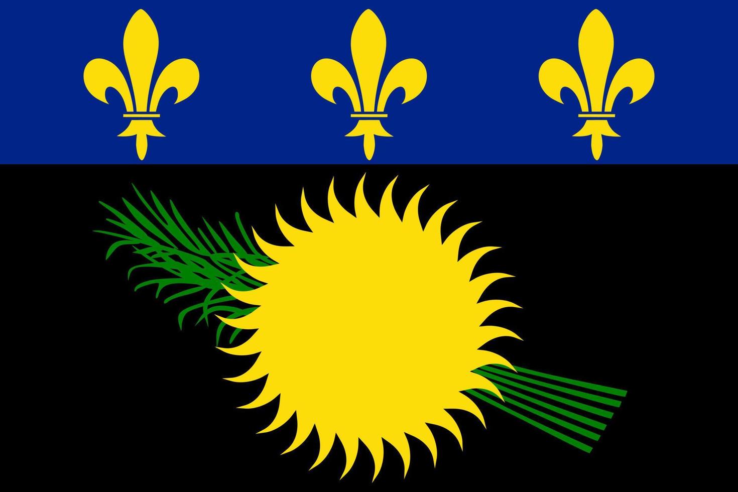 guadeloupe vlag vector