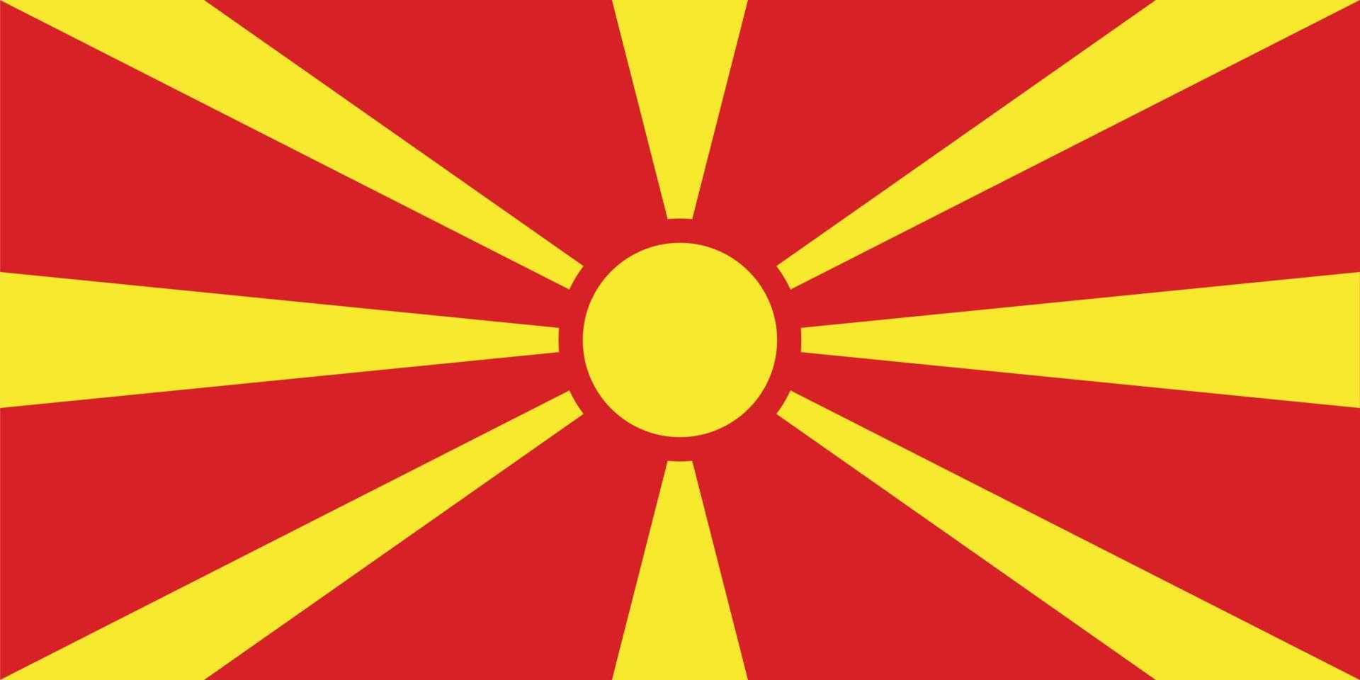vlag van noord macedonië vector