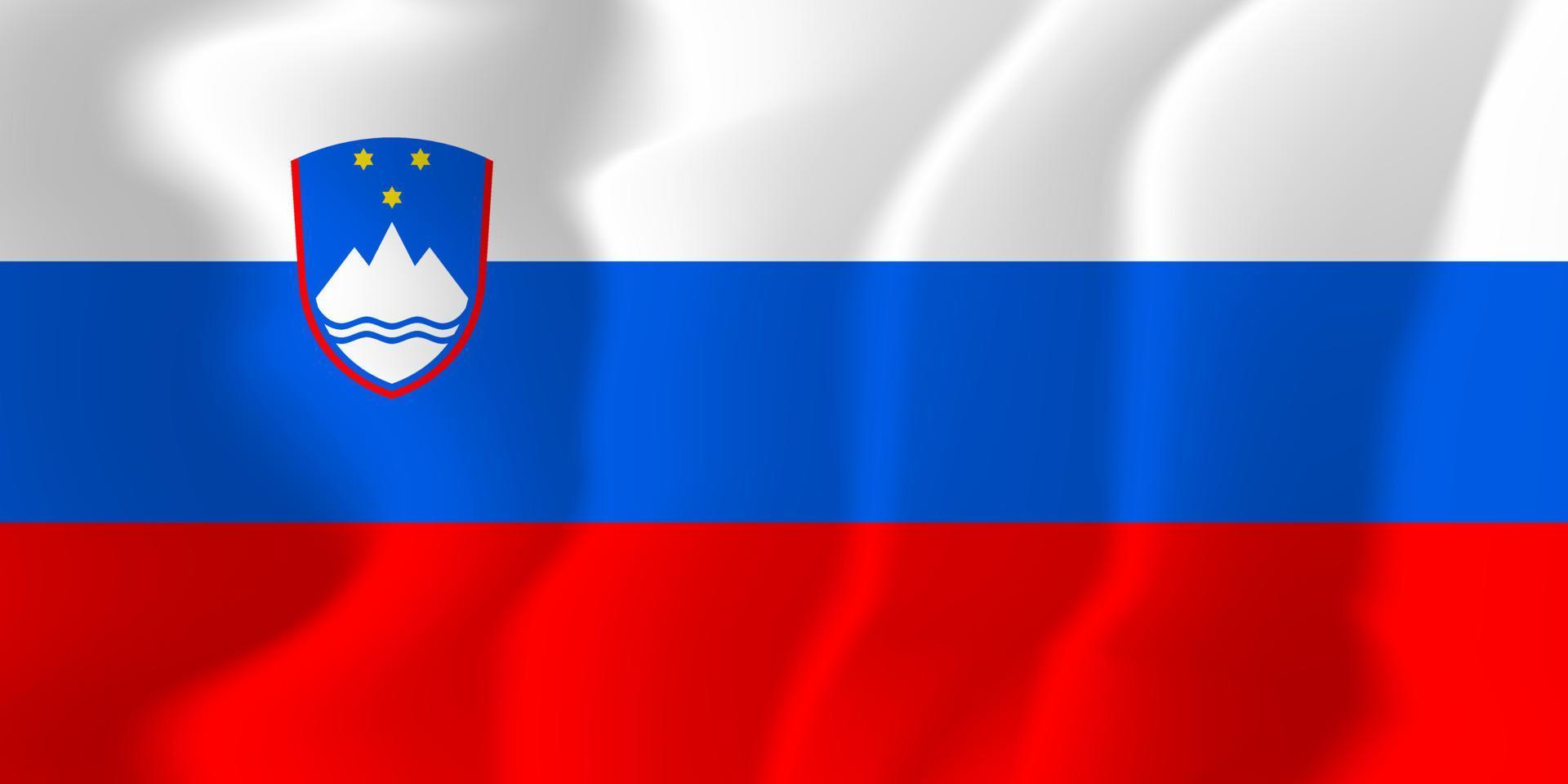 slovenië nationale wuivende vlag achtergrond afbeelding vector