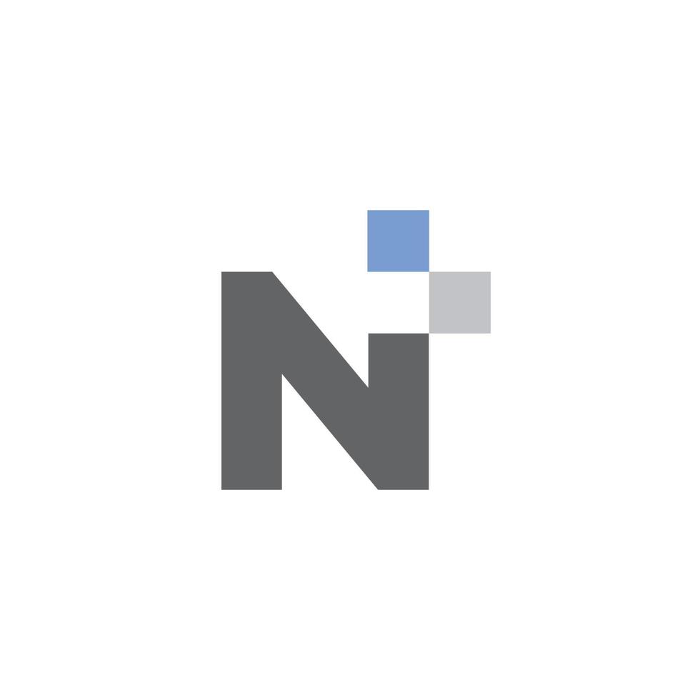 een logo met de initialen letter n modern en verfijnd vector