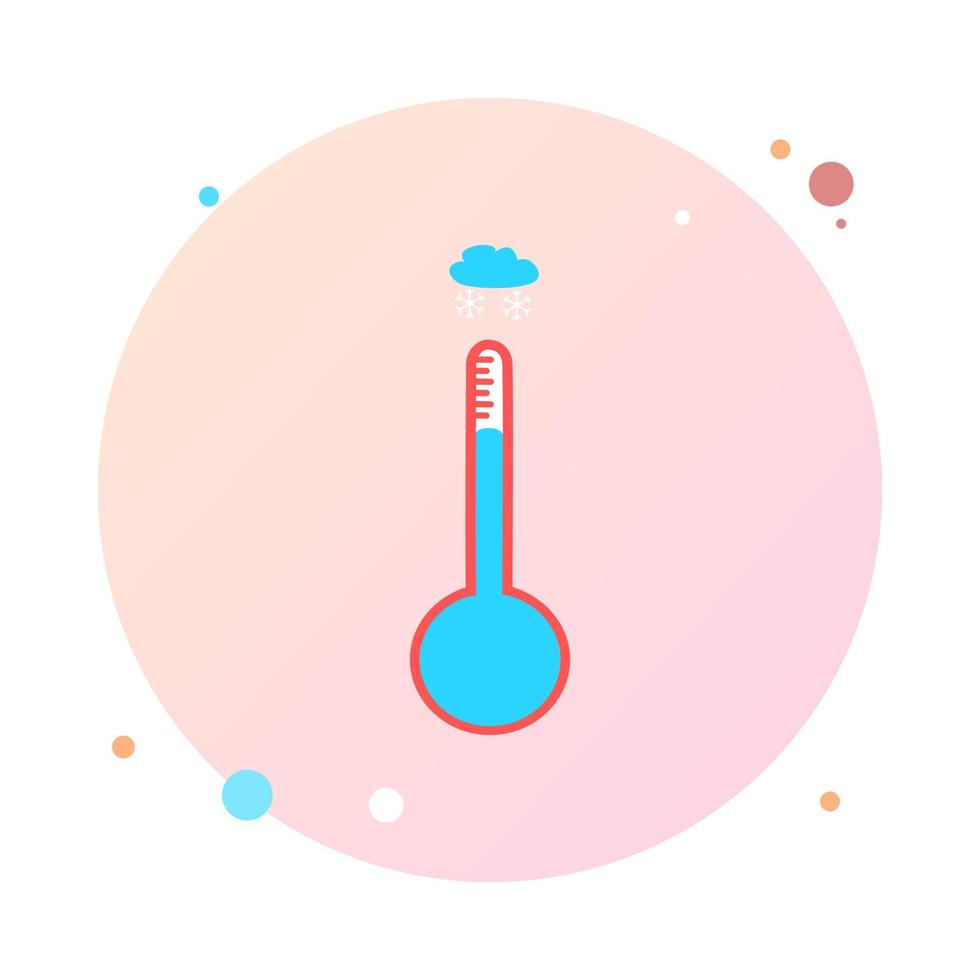 Celsius of Fahrenheit meteorologie thermometers meten warmte of koude vectorillustratie. thermometerapparatuur die warm of koud weer laat zien. medicijnthermometer in vlakke stijl. thermometer pictogram logo. vector