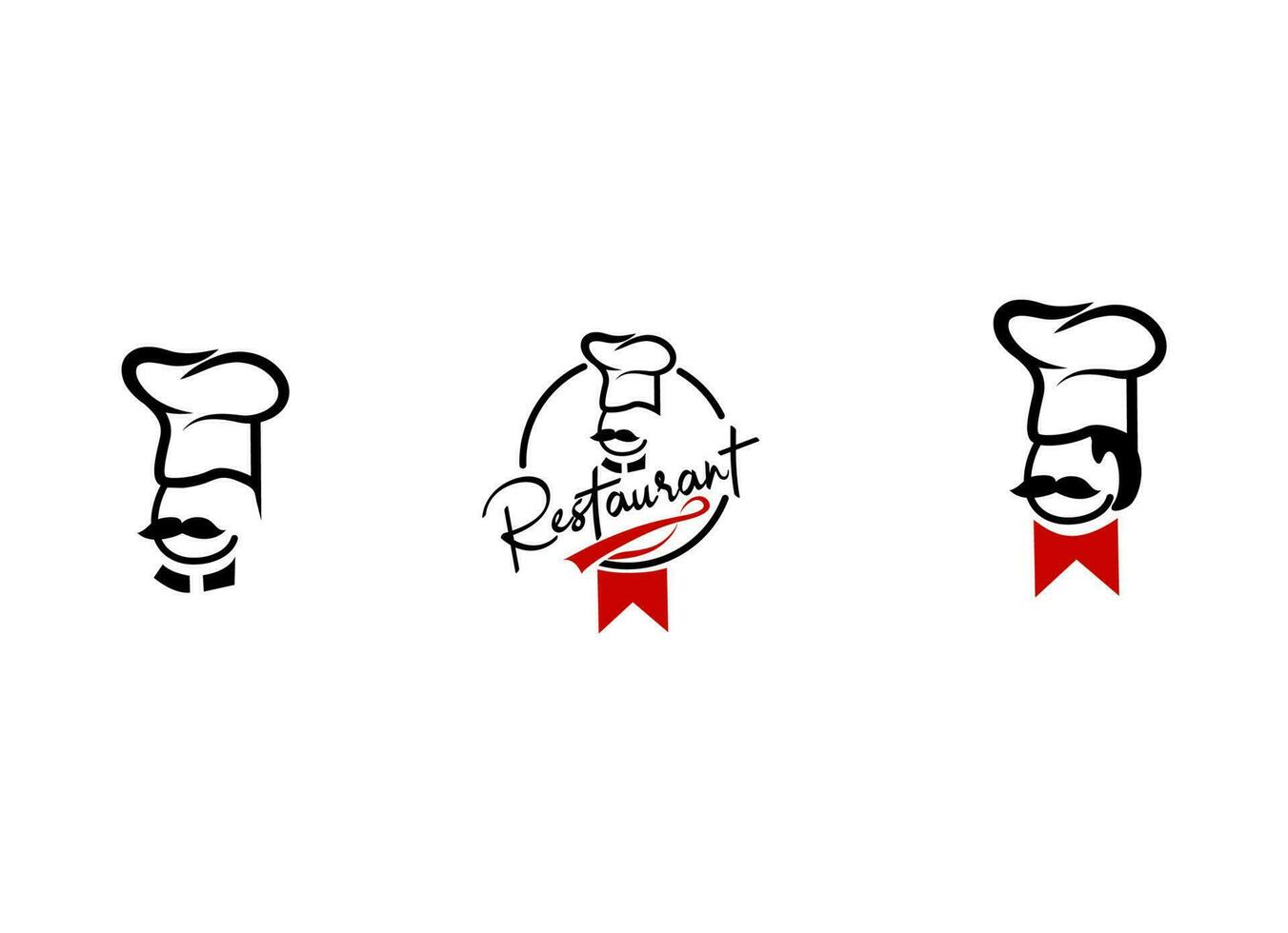 chef-kok, restaurant logo ontwerpsjabloon vector