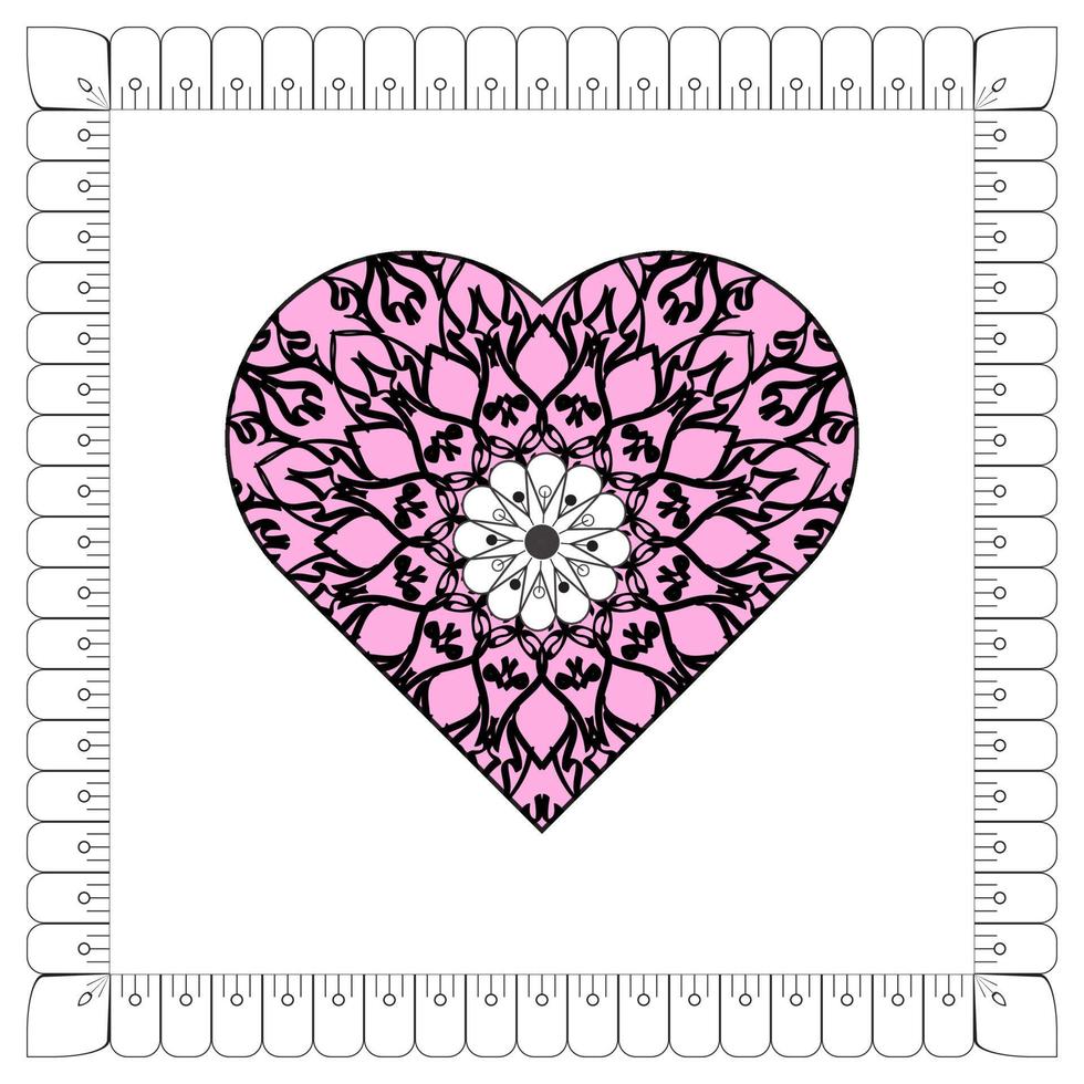 cirkelvormig patroon in de vorm van mandala met bloem voor henna mandala tattoo decoratie vector