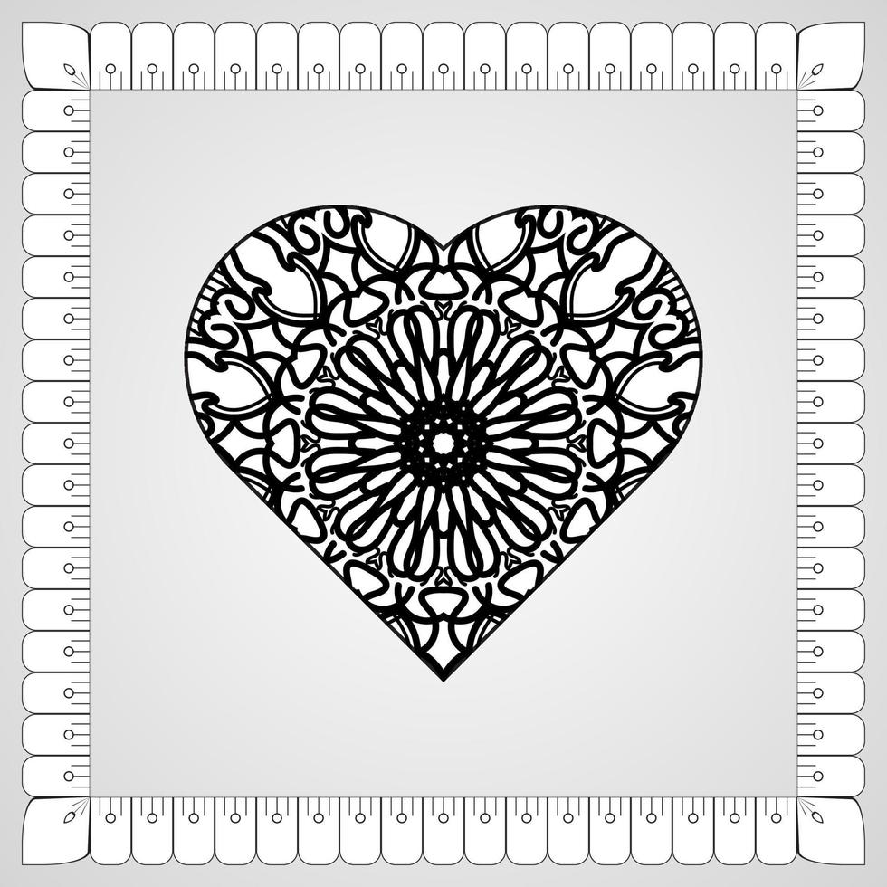 cirkelvormig patroon in de vorm van mandala met bloem voor henna mandala tattoo decoratie vector