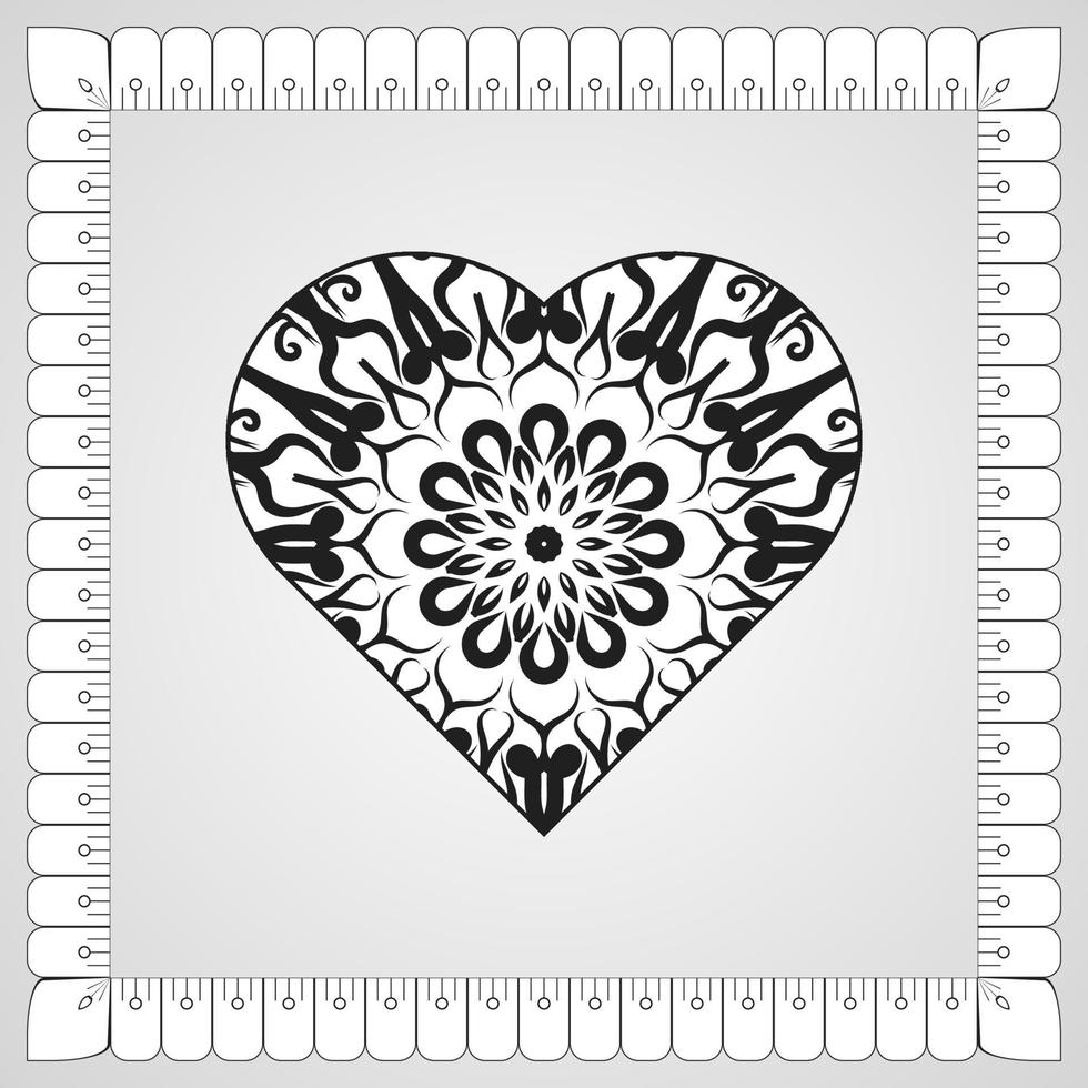 cirkelvormig patroon in de vorm van mandala met bloem voor henna mandala tattoo decoratie vector