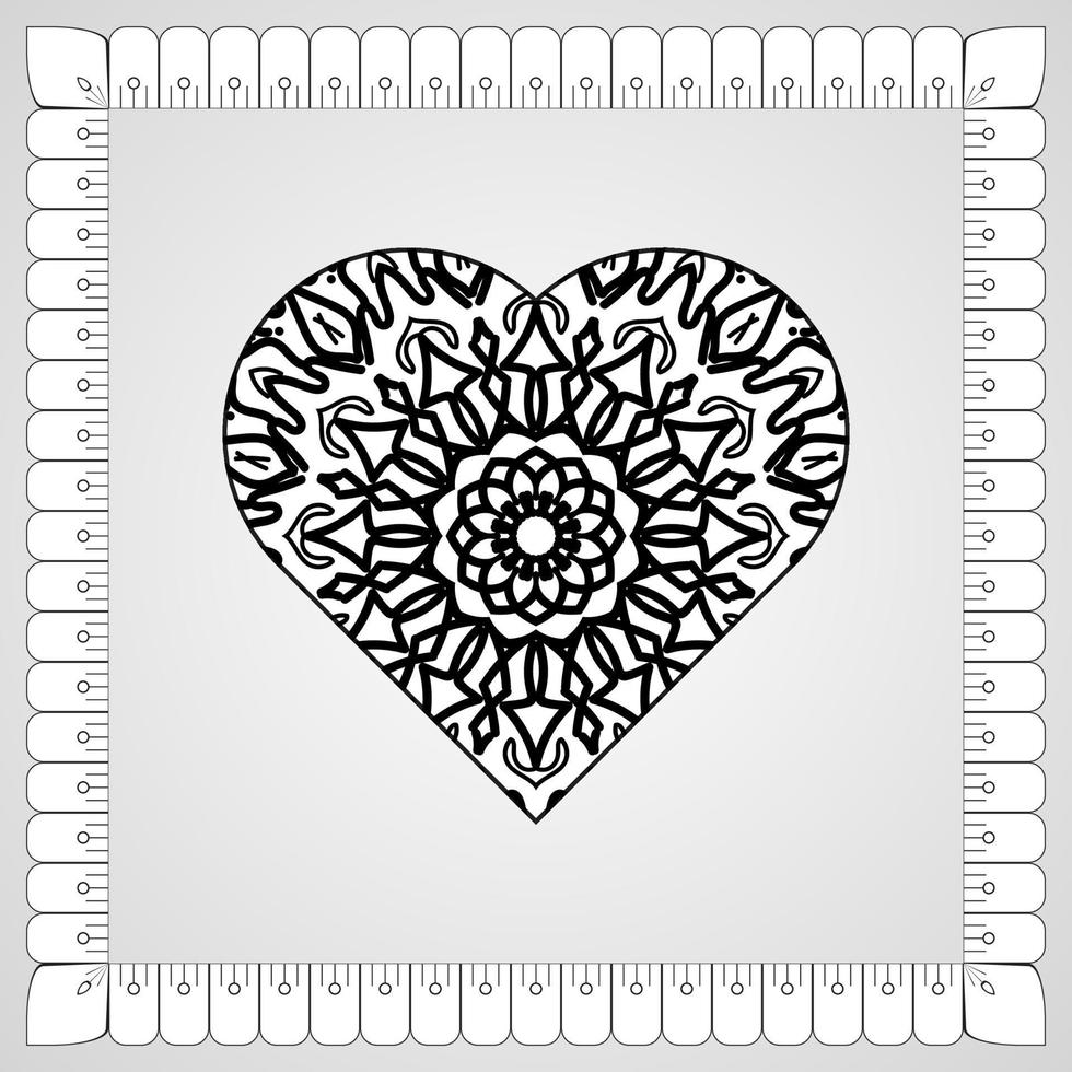 cirkelvormig patroon in de vorm van mandala met bloem voor henna mandala tattoo decoratie vector