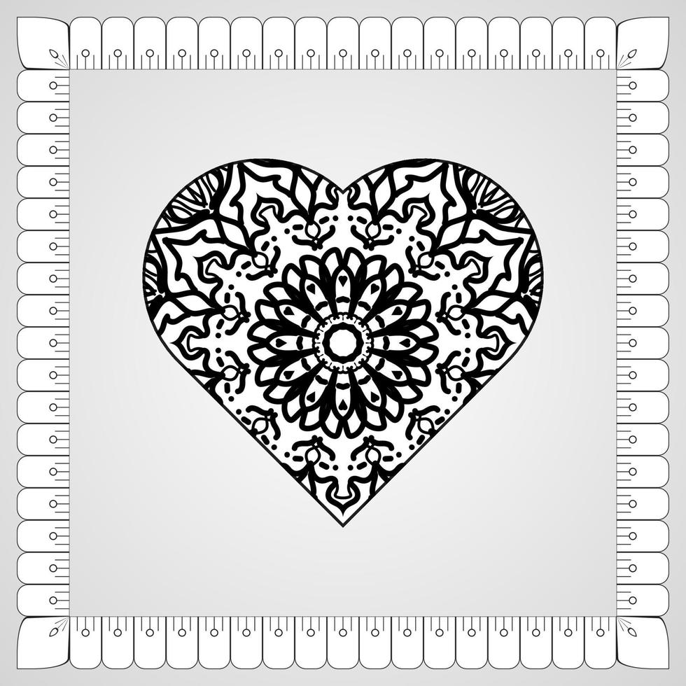 cirkelvormig patroon in de vorm van mandala met bloem voor henna mandala tattoo decoratie vector