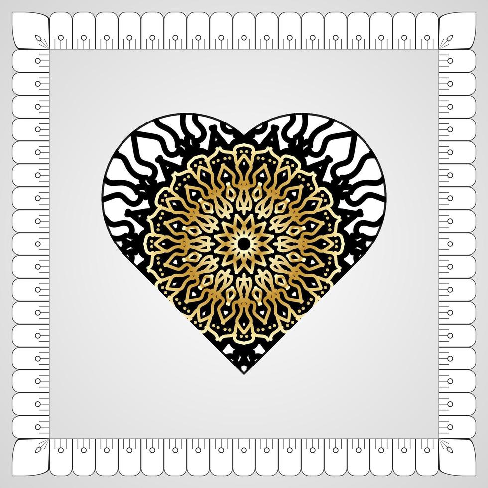 cirkelvormig patroon in de vorm van mandala met bloem voor henna mandala tattoo decoratie vector