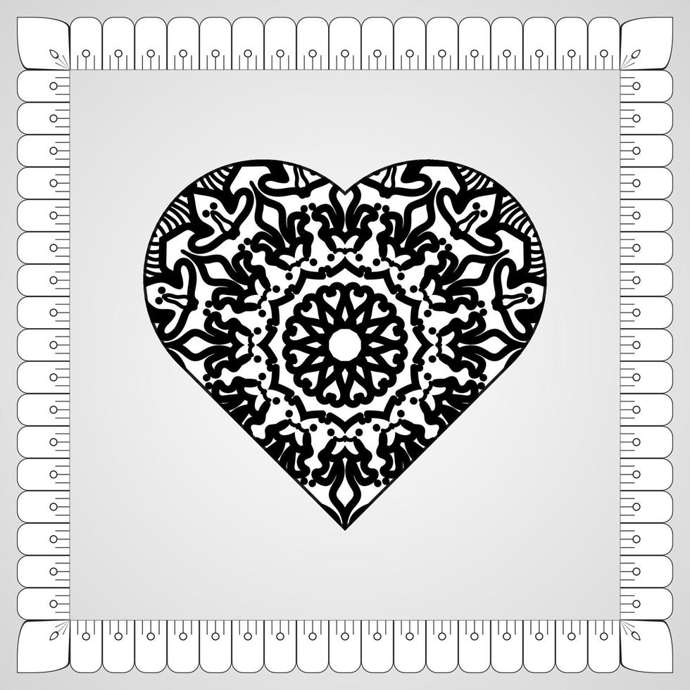 cirkelvormig patroon in de vorm van mandala met bloem voor henna mandala tattoo decoratie vector