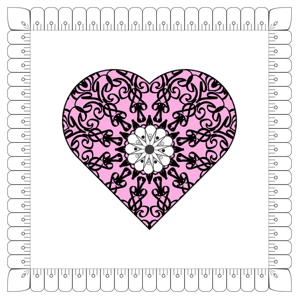 cirkelvormig patroon in de vorm van mandala met bloem voor henna mandala tattoo decoratie vector