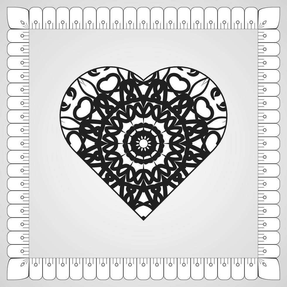 cirkelvormig patroon in de vorm van mandala met bloem voor henna mandala tattoo decoratie vector