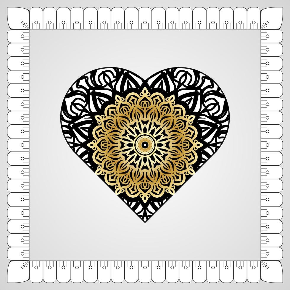 cirkelvormig patroon in de vorm van mandala met bloem voor henna mandala tattoo decoratie vector