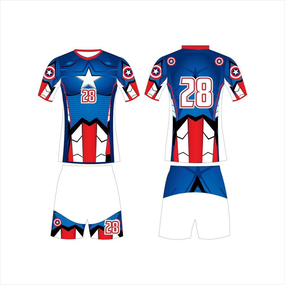 sport jersey patroon t-shirt ontwerp concept sjabloon vector afbeelding