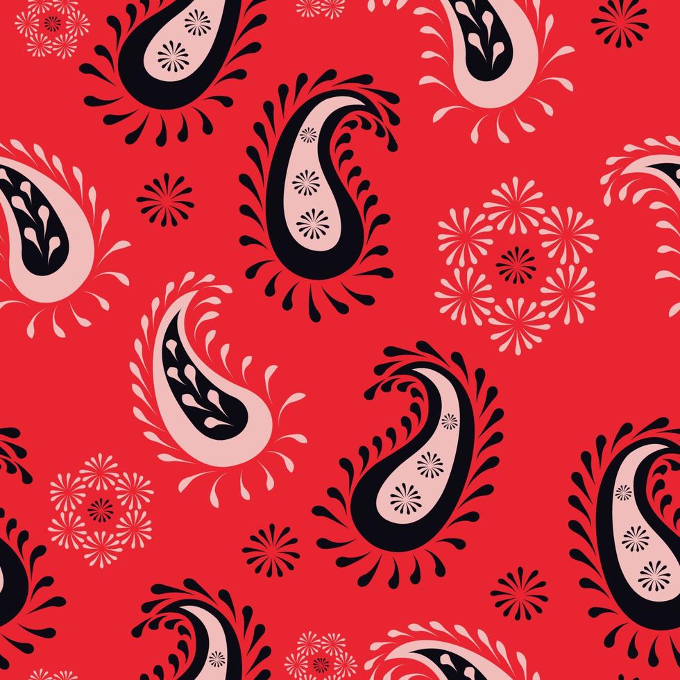 bloemenpatroon paisley stijl paisley print. doodle achtergrond vector