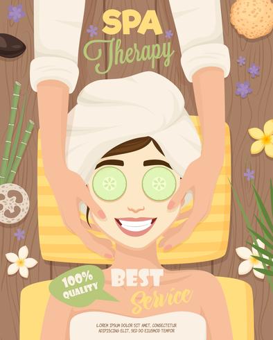 spa skincare routine poster vector