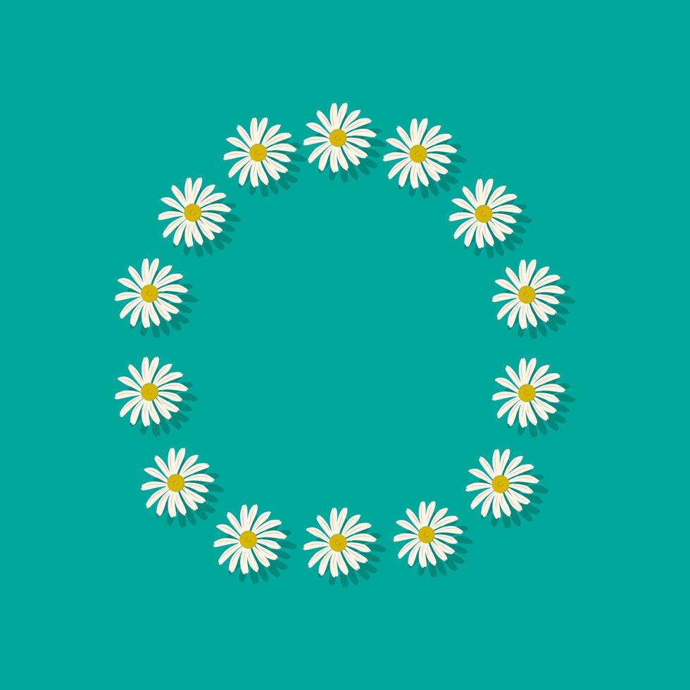 letter o van witte kamille bloemen. feestelijk lettertype of decoratie voor lente- of zomervakantie en design. platte vectorillustratie vector