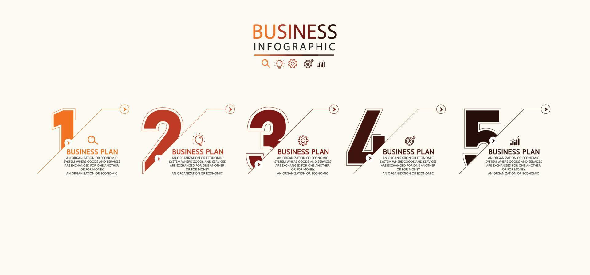 infographic pijlontwerp met 5 opties of stappen infographics voor zakelijke ideeën kunnen worden gebruikt voor presentatie, onderwijs, zakelijke banners. vector