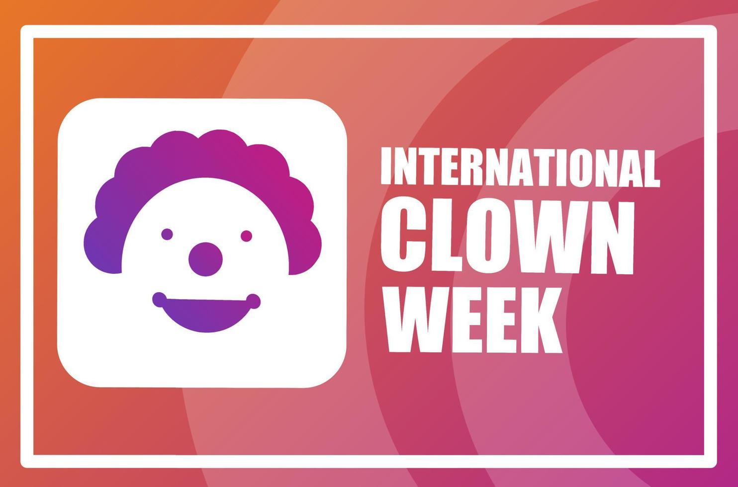 internationale clown week vectorillustratie vector