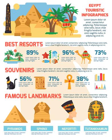 Egypte Infographic Set vector