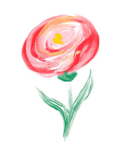 Leuke lente aquarel Vector bloem. Kunst geïsoleerd object voor huwelijksboeket