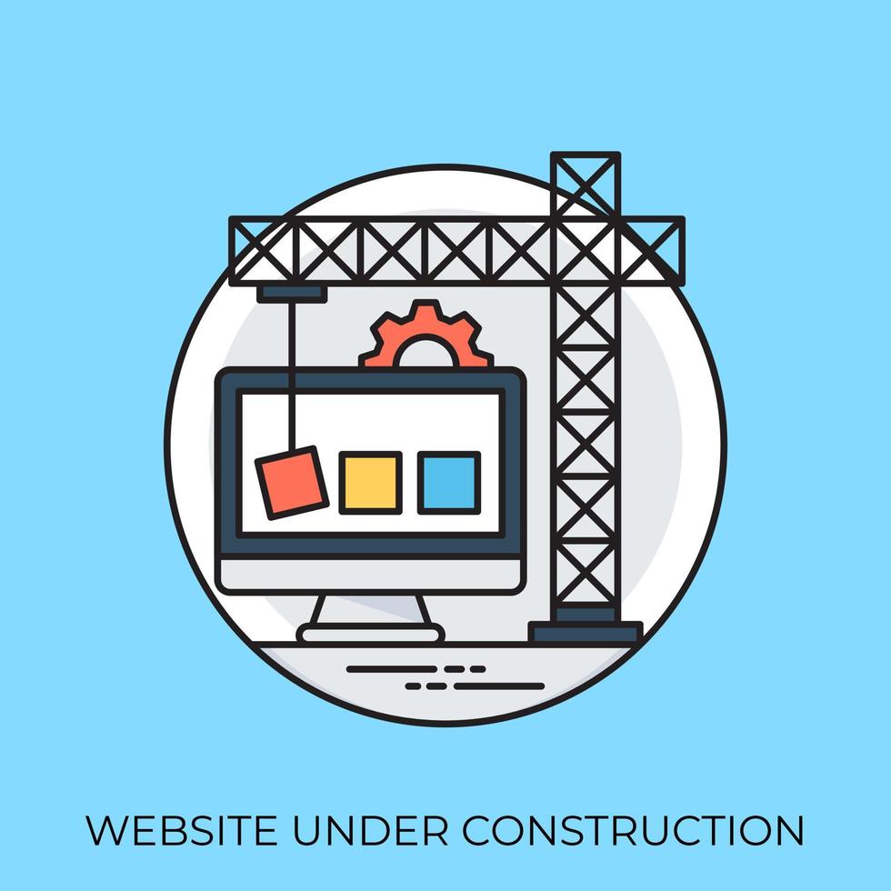 website onder constructie vector