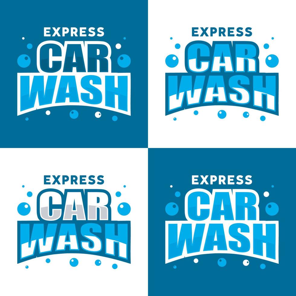 express car wash logo ontwerpsjabloon vector