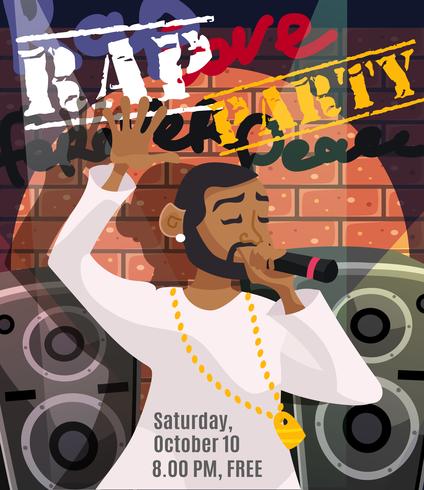 Rap concertposter vector