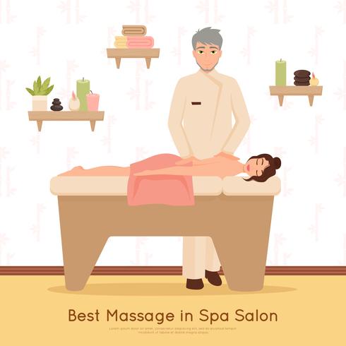 Schoonheidssalon Spa Mensen Illustratie vector