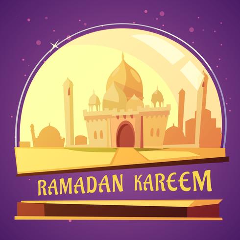 Ramadan Kareem-moskeeillustratie vector