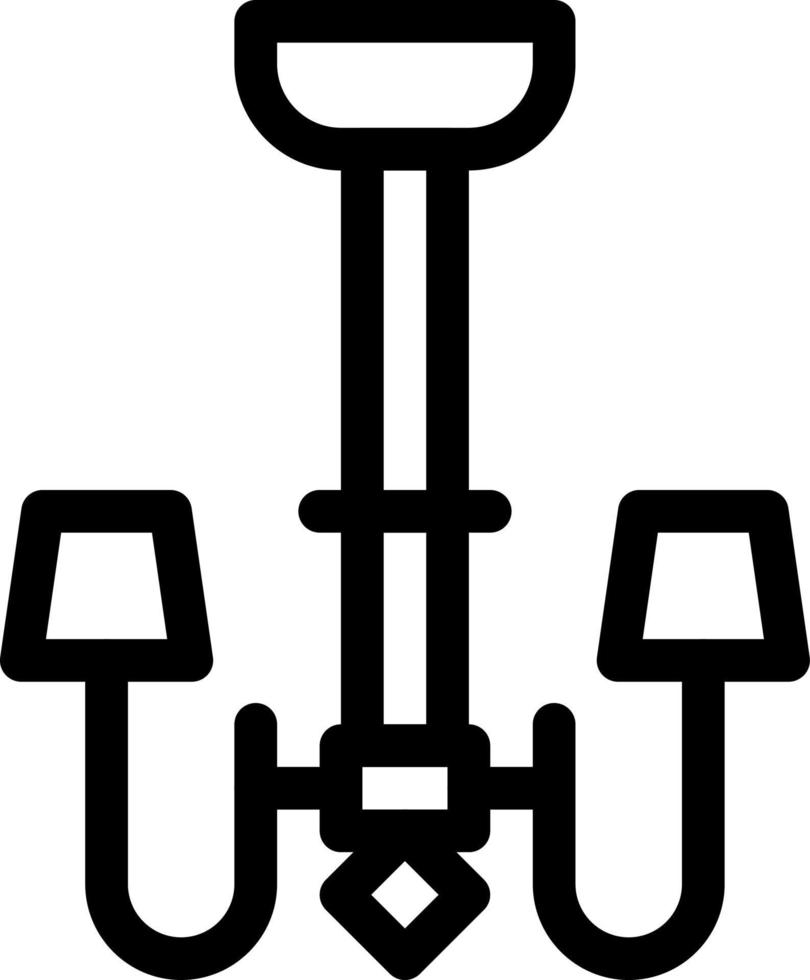 kroonluchter lijn pictogram illustratie vector