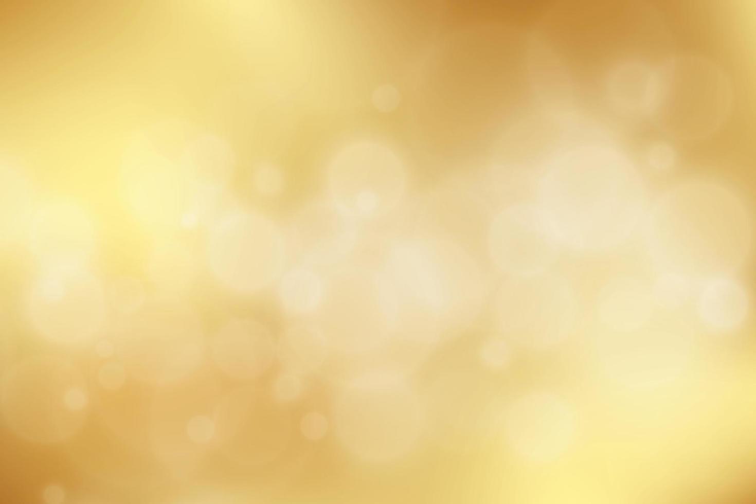 gouden abstracte wazig verloop met bokeh, gouden lichte achtergrond. vectorillustratie. vector