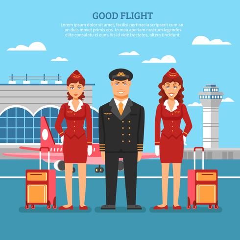 Luchthaven werknemers Poster vector