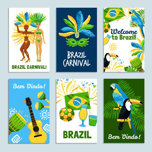 Brazilië Poster Set vector