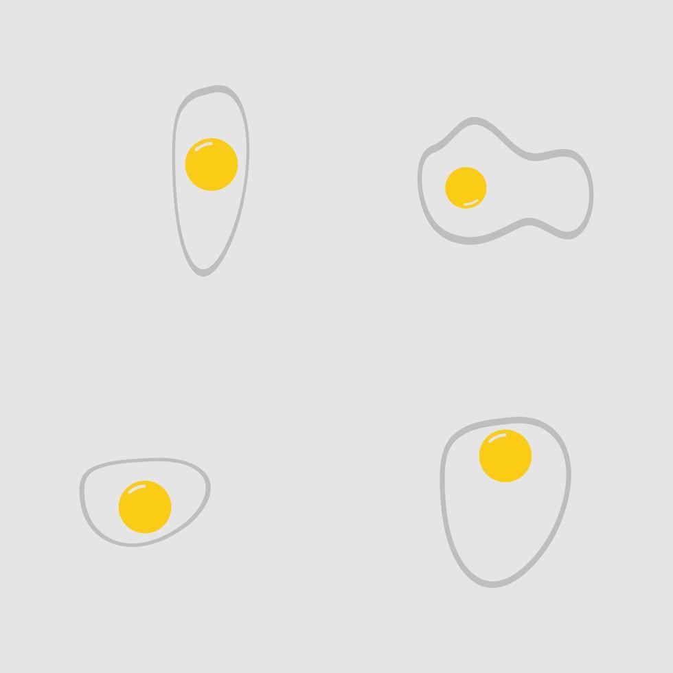 omelet pictogram, ei pictogram vectorillustratie vector