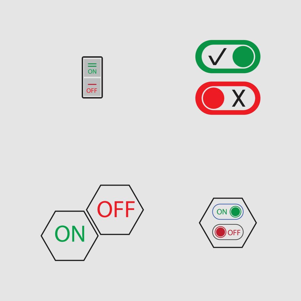 aan uit knop pictogram vector ontwerp illustratie