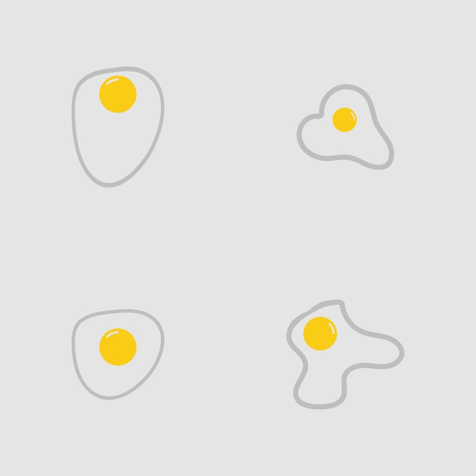 omelet pictogram, ei pictogram vectorillustratie vector