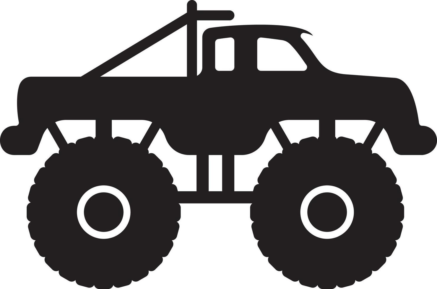 monster truck silhouet vector