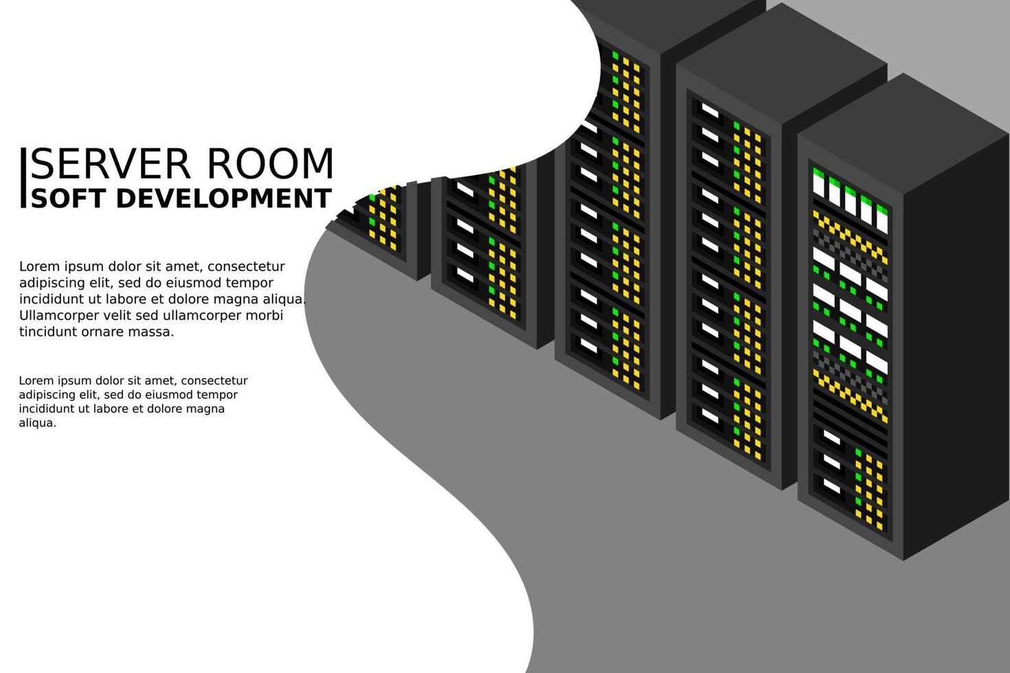 isometrische serverapparatuur vector