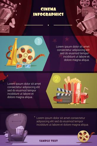 bioscoop infographic set vector