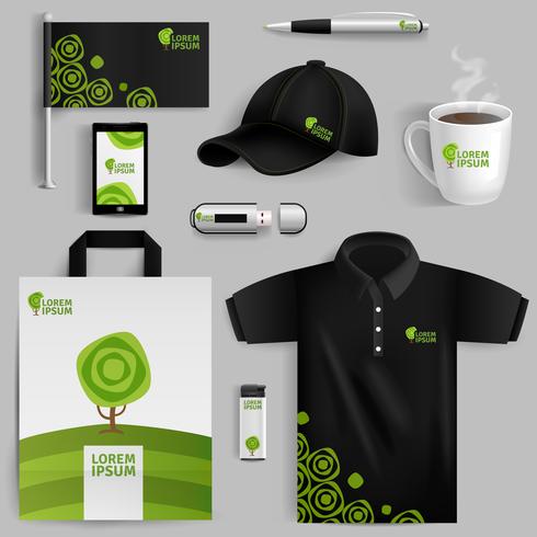 Decoratieve elementen van Eco Corporate Identity vector