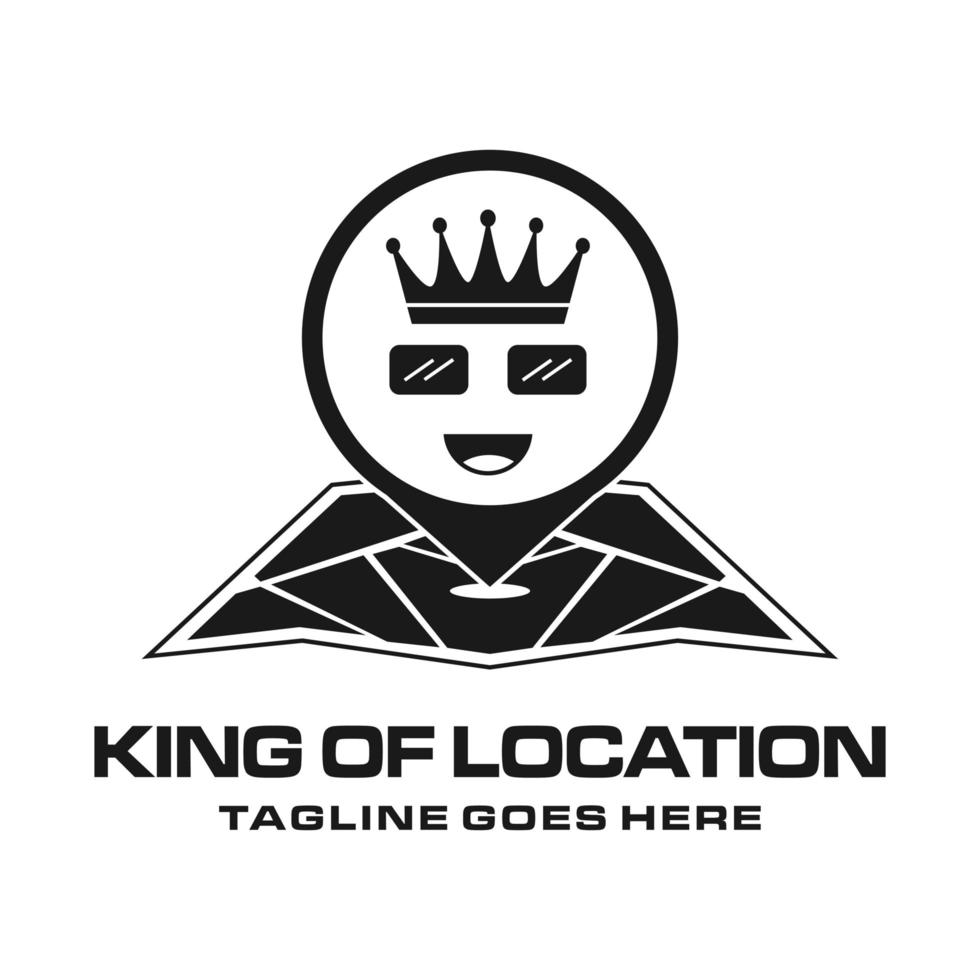 koning locatie logo vector